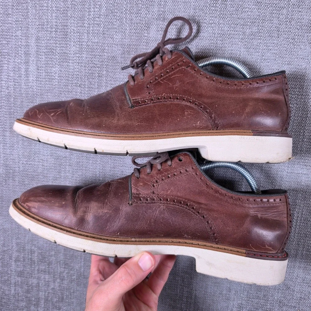 Cole Haan Grand 360 C35083 Men 9M Brown Wingtip Oxford Brogue Dress Shoes